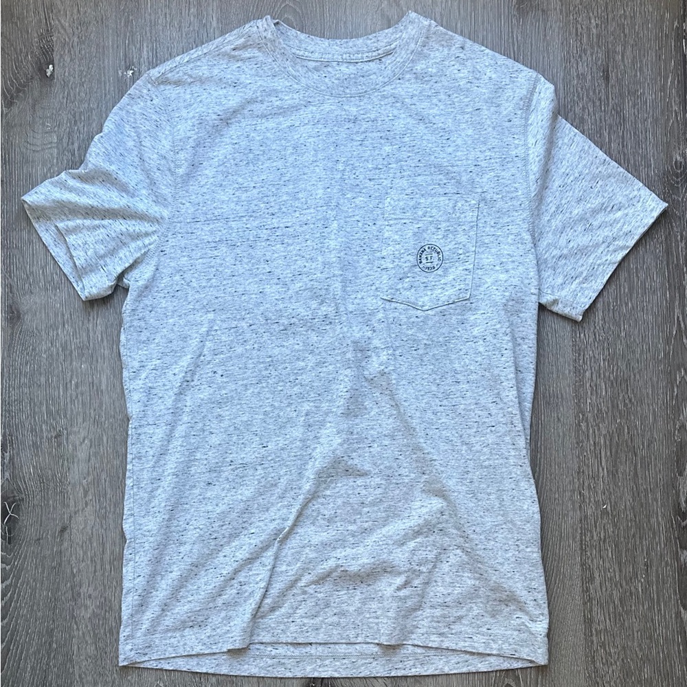 Banana Republic American Explorer Graphic Tee Medium Gray Pocket T Shirt